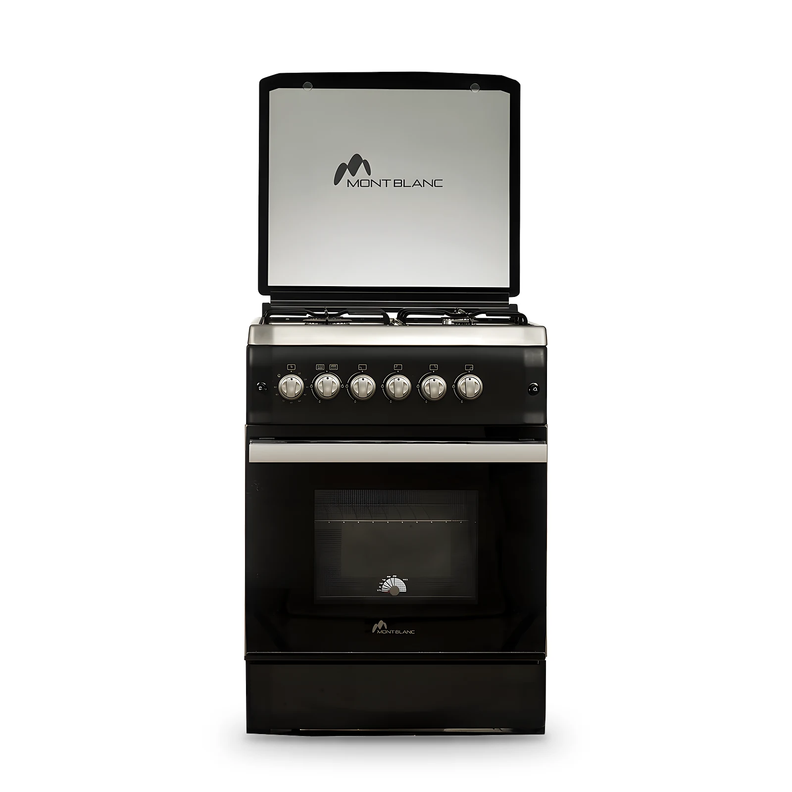 Cuisinière à gaz Montblanc 60 cm 4 feux · Noir