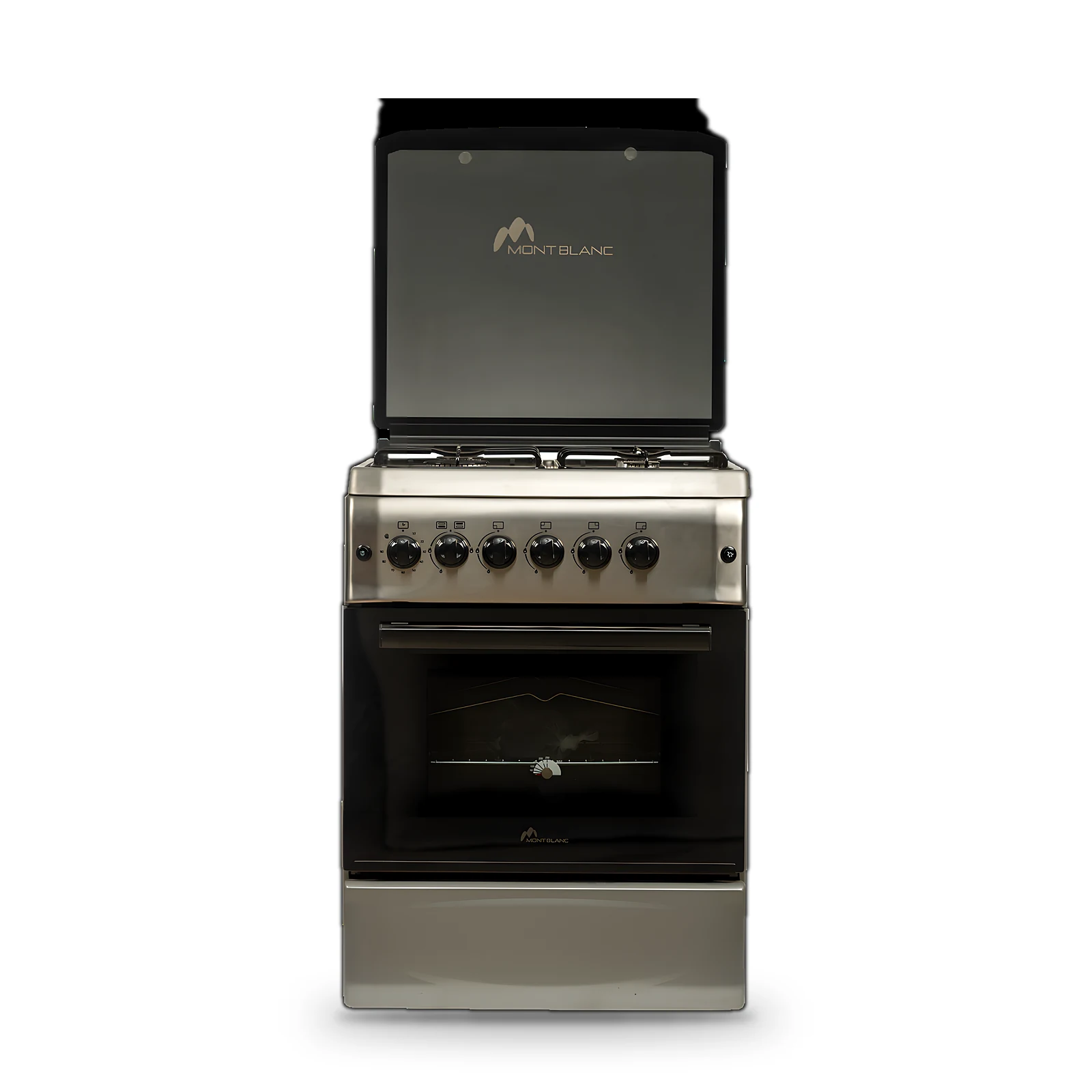 Cuisinière à gaz Montblanc 60 cm 4 feux · Inox