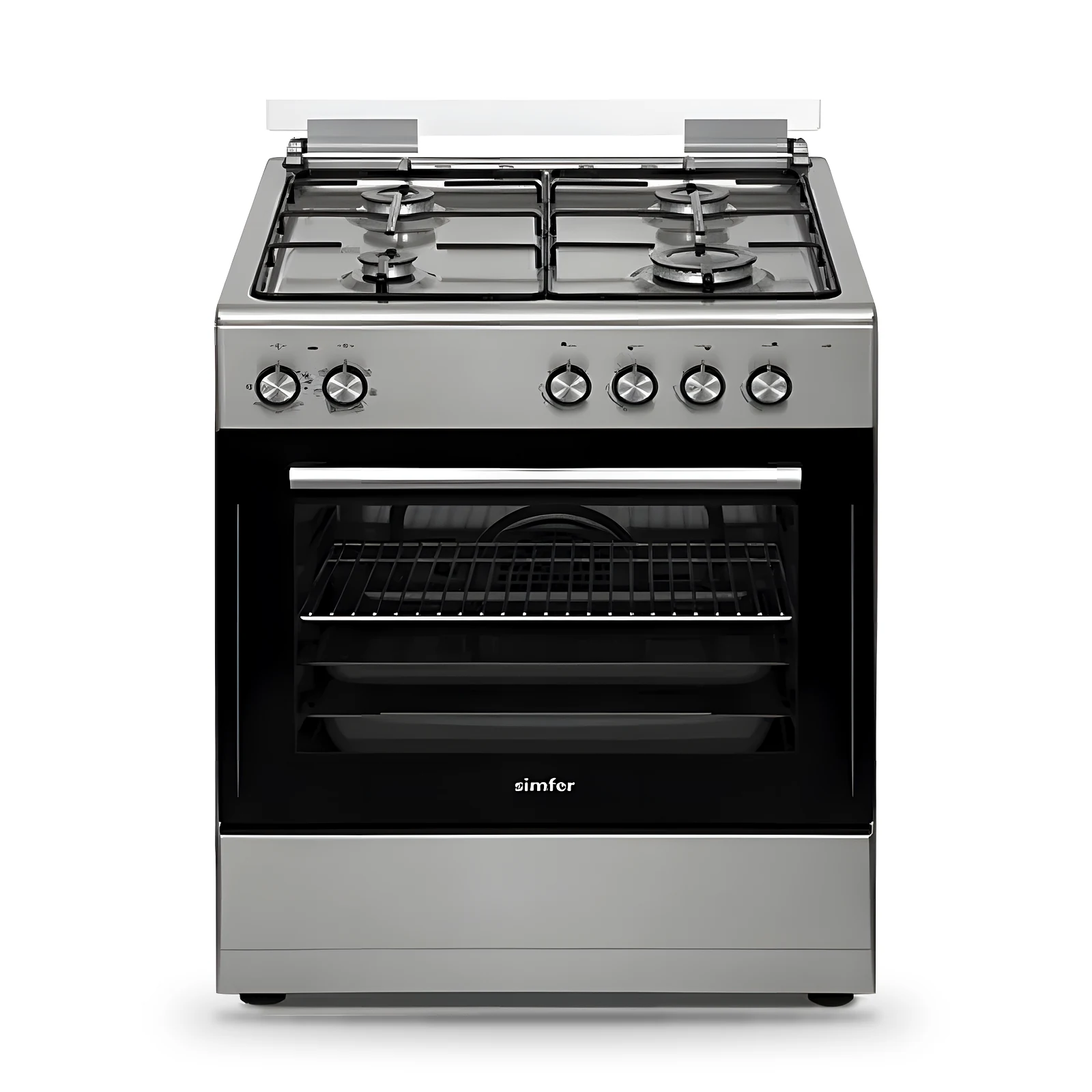 Cuisinière Simfer 60 cm 4 feux, 7 fonctions · Inox