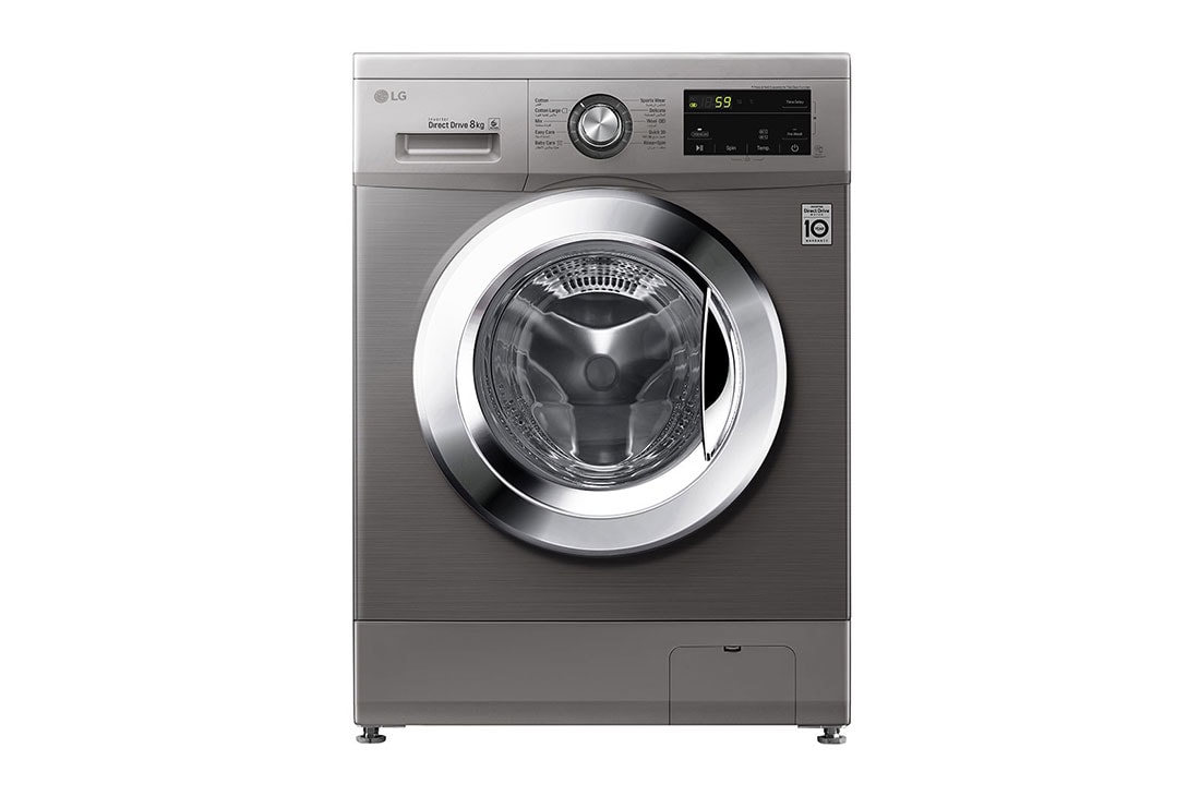LG 8 kg · Silver, vue de face