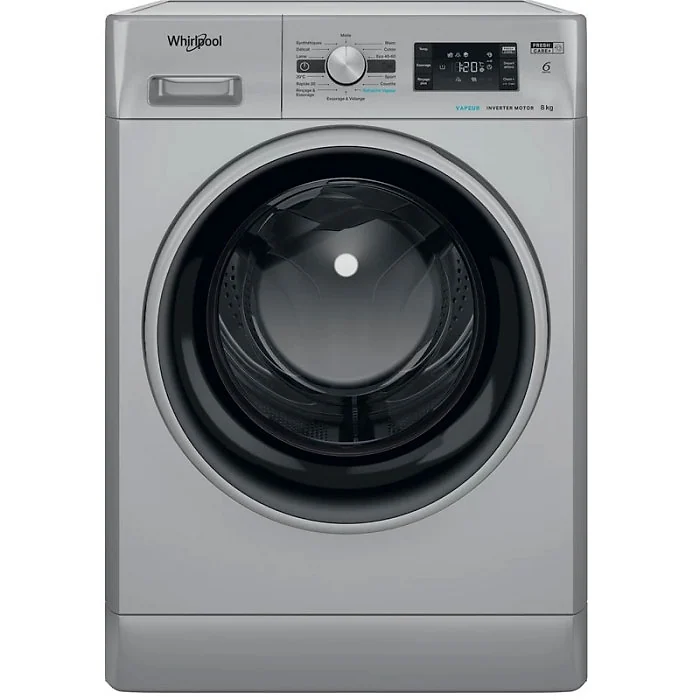 Whirlpool lave-linge 8 kg · Silver