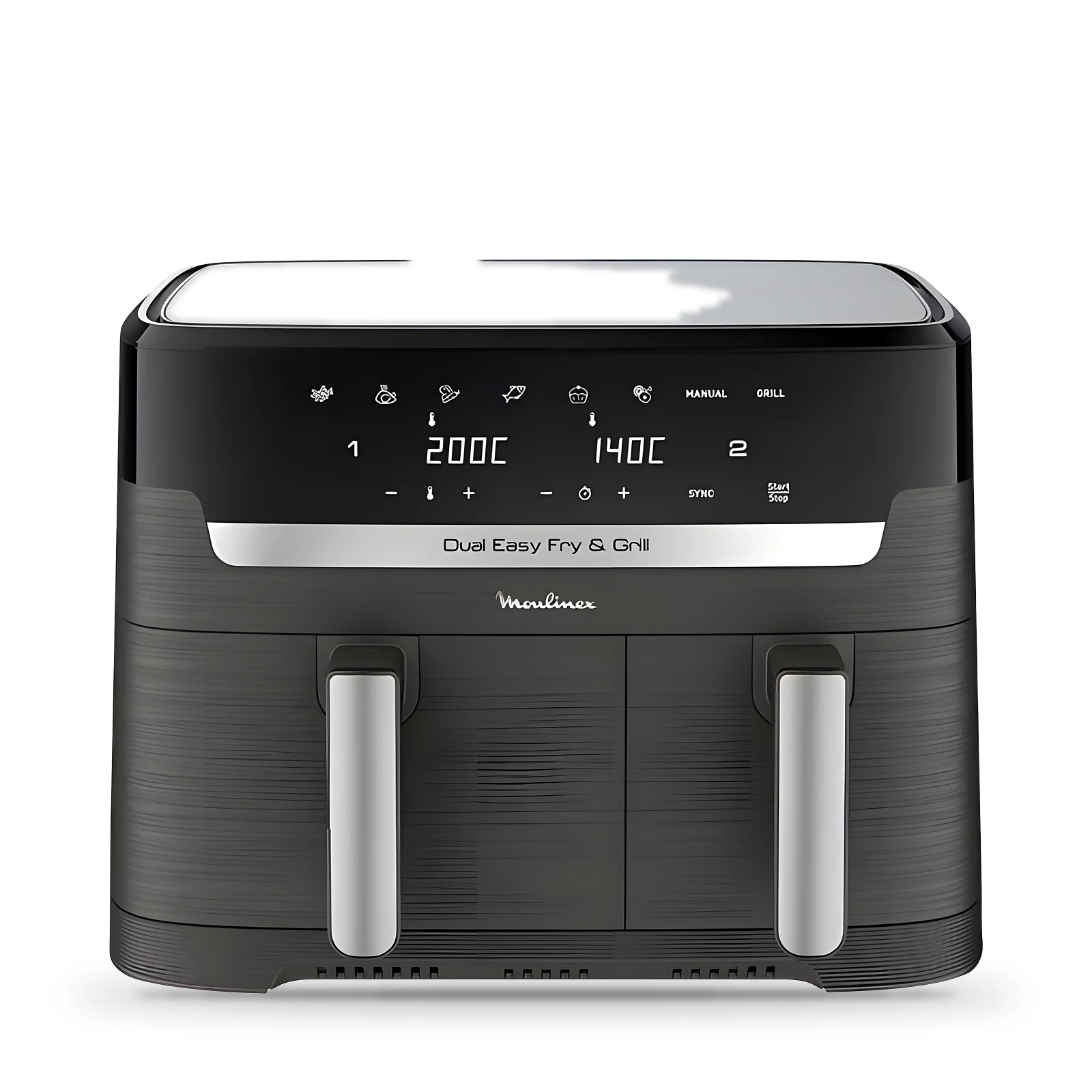 Friteuse sans huile Moulinex Dual Easy Fry & Grill 8,3 L · Noir